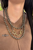 DS Gold Buckle Bit Necklace - Dixies Western Wear 