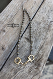DS Gold Buckle Bit Necklace - Dixies Western Wear 