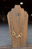 DS Gold Buckle Bit Necklace - Dixies Western Wear 