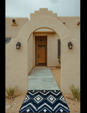 Black + Ivory - 6ft x 9ft - RANCH RUGS  -THE DAVIS -