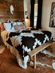 PRESIDIO BLACK + WHITE 100% COTTON -- 54"x74" Oversized Throw Blanket