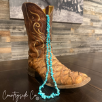 Turquoise Chip Stone Rope Necklace