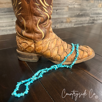 Turquoise Chip Stone Rope Necklace