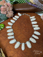 Not so rough around the edges cream stone necklace