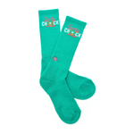 Lucky Chuck Logo Teal Performance Socks