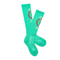 Lucky Living Island Cowgirl Turquiose Performance Socks