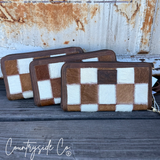Stockdale Checkered Cowhide Wallet - Dixies Western Wear 