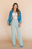 SALE The Zoey Stretch Trouser In Sage
