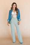 SALE The Zoey Stretch Trouser In Sage