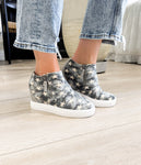 Ari Sneaker Wedge in Denim