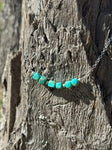Authentic Turquoise Square Beads Chain Necklace