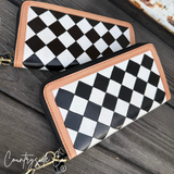Avenue Checkered Leather Wallet - Dixies Western Wear 
