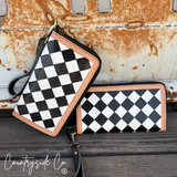 Avenue Checkered Leather Wallet - Dixies Western Wear 