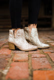 Fiera Glitter Booties in Gold