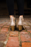 Fiera Glitter Booties in Gold