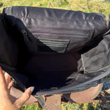 Genuine Western Cowhide Leather Backpack Diaper Bag Personal Item carry-on luggage