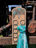 Genuine Western Tooled Leather Wild Rag Scarf Display Holder Keeper a Double B Wild Rags Exclusive
