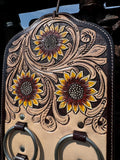 Genuine Western Tooled Leather Wild Rag Scarf Display Holder Keeper a Double B Wild Rags Exclusive