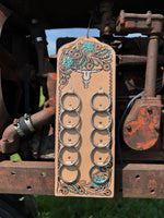 Genuine Western Tooled Leather Wild Rag Scarf Display Holder Keeper a Double B Wild Rags Exclusive