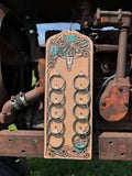 Genuine Western Tooled Leather Wild Rag Scarf Display Holder Keeper a Double B Wild Rags Exclusive