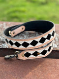 Checkered Black and White Genuine Leather Western Purse by Double B Wild Rags - Dixies Western Wear 