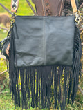 Checkered Black and White Genuine Leather Western Purse by Double B Wild Rags - Dixies Western Wear 