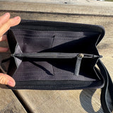 Checkered Black and White Genuine Leather Western Purse, Wallet, OR Clutch by Double B Wild Rags - Dixies Western Wear 