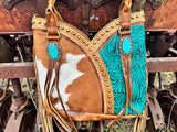 Turquoise Gypsy Tote Bag by Double B - Dixies Western Wear 