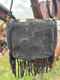 Genuine Western Boho Fringe suede leather purse by Double B - Dixies Western Wear 