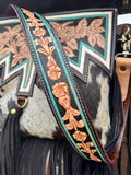 Genuine Western Black Cowhide Leather Fringe Purse and Wallet Set - Dixies Western Wear 