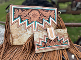 Genuine Western Spotted Cowhide Leather Purse and Wallet - Dixies Western Wear 