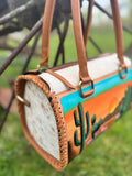 Desert Sunset Western Speedy Leather Purse with optional wallet - Dixies Western Wear 