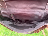 Boho Fringe Checkered Leather Western Purse by Double B - Dixies Western Wear 