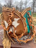 Turquoise Gypsy Tote Bag by Double B - Dixies Western Wear 