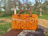 Sorrel Sunset Speedy Western Genuine Leather Barrel Bag Purse by Double B - Dixies Western Wear 