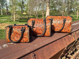Western Nights Black Speedy Genuine Leather Barrel Bag Purse by Double B - Dixies Western Wear 