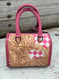 Western Checkered Colorful Speedy Barrel Bag by Double B - Dixies Western Wear 