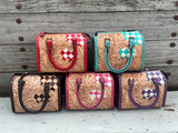 Western Checkered Colorful Speedy Barrel Bag by Double B - Dixies Western Wear 