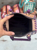 Western Checkered Colorful Speedy Barrel Bag by Double B - Dixies Western Wear 