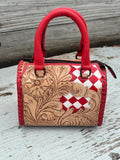 Western Checkered Colorful Speedy Barrel Bag by Double B - Dixies Western Wear 