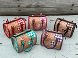 Western Checkered Colorful Speedy Barrel Bag by Double B