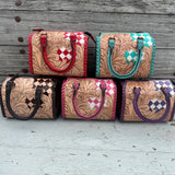 Western Checkered Colorful Speedy Barrel Bag by Double B - Dixies Western Wear 