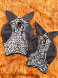 Black Leopard Fly Mask - Dixies Western Wear 