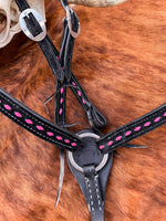 BuckStitch Betty Tack Set Pink/Black