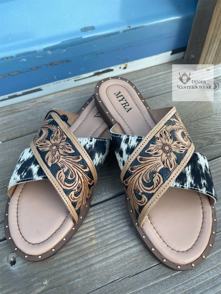 Hand-Tooled Sandals