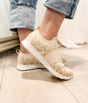 Jia Knit Sneaker in Cream Leopard
