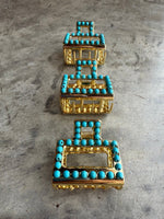 Mini Square Turquoise Claw Hair Clip