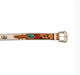 Cummerband Hand-Tooled Concho Belt- Myra Belt - XL