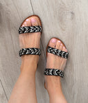 Shine Bright Sandals in Black