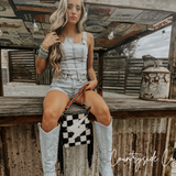Grit & Glam Stockyards Cowhide Checkered Purse by Countryside Co.